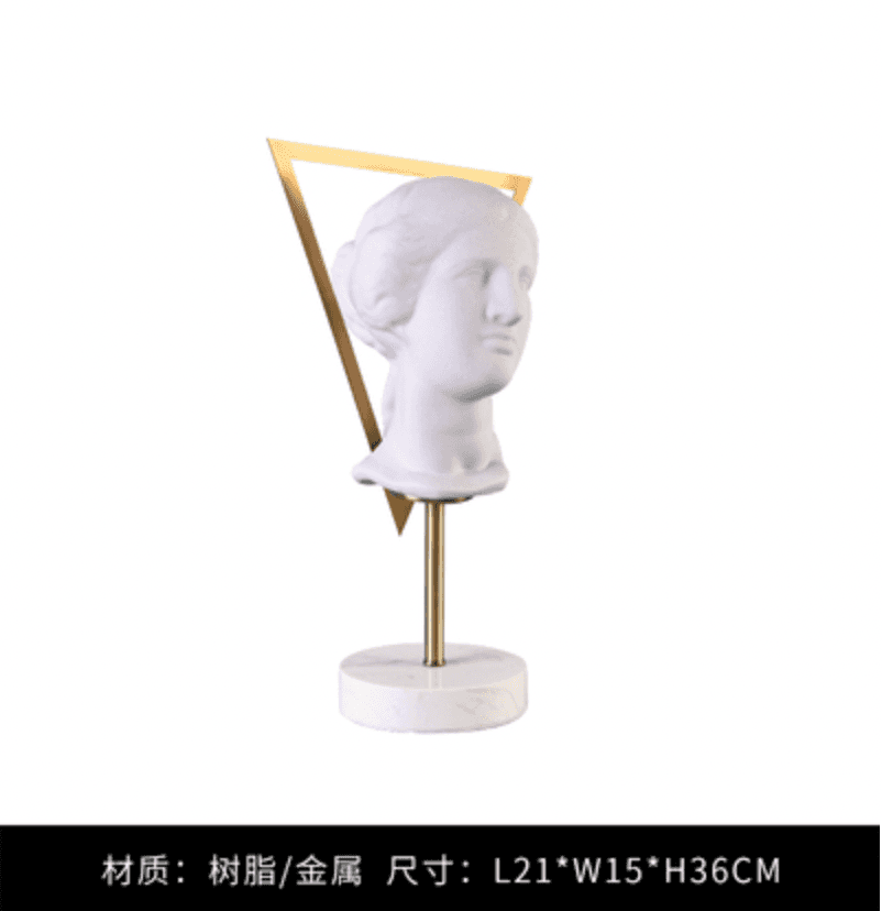 金屬雕塑頭像擺飾