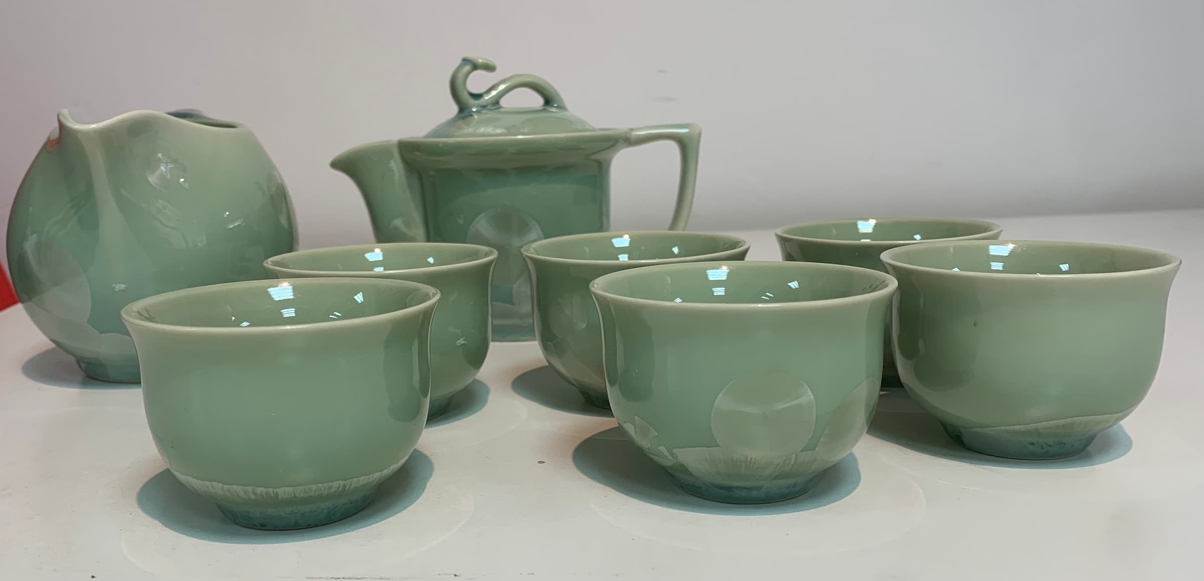 釉綠色茶具組