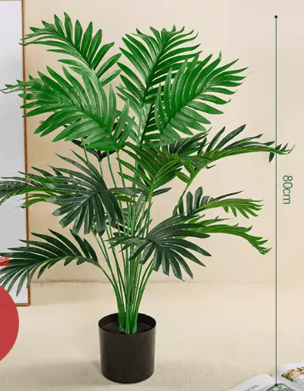 小型仿真植物（散尾葵/ 邊緣香蕉 / 龜背葉）